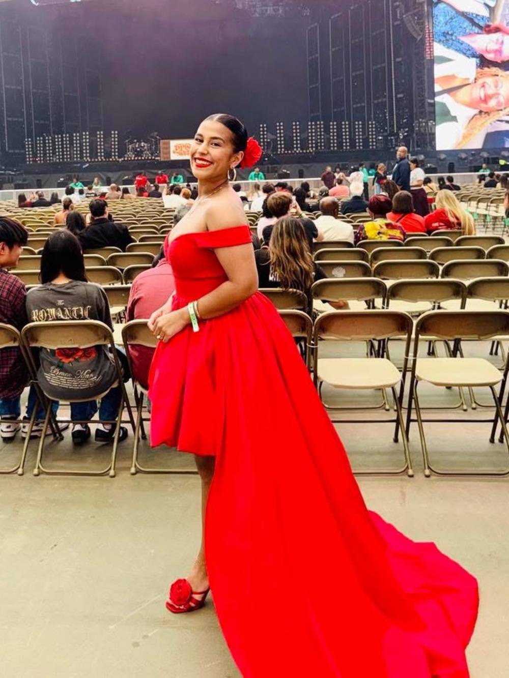 Fashion Nova Scarlet Off-Shoulder High-Low Gown